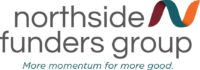 Northside Funders Group logo and tagline featuring a ribbon shape creating an N in maroon, teal, and orange and More momentum for more good tagline