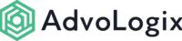 AdvoLogix logo containing seafoam green hexagon graphic to the left of black text brand name