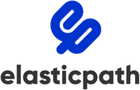 Elasticpath logo with brand name below blue EP brand mark