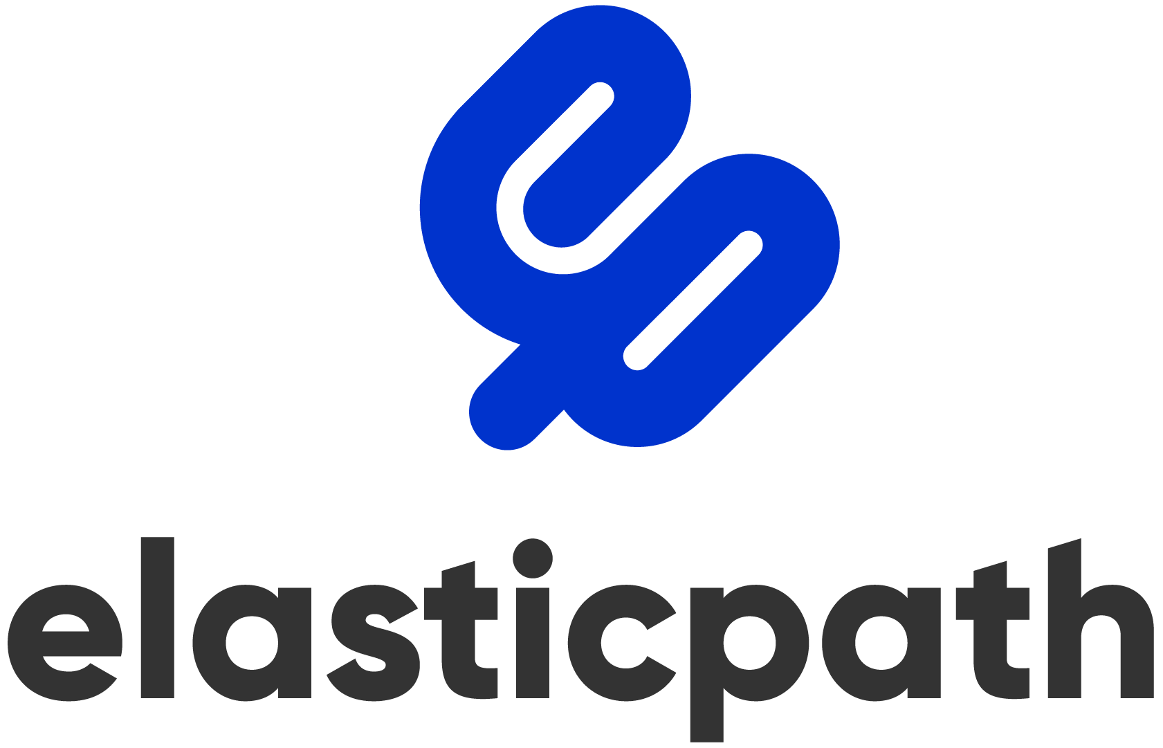 Elasticpath logo with brand name below blue EP brand mark