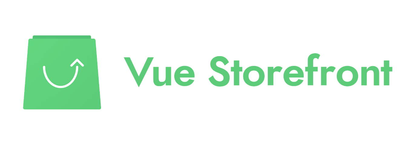 Vue Storefront logo all green logo with parallelogram containing white circle arrow path pointing upward