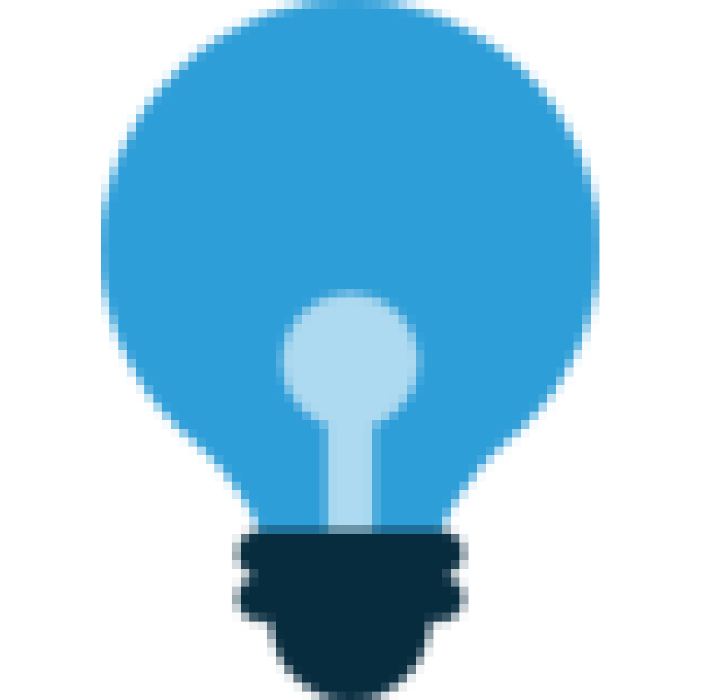 Illustrated icon of an incandescent light bulb conveying commitments to personal and professional development as part of Turnberry's benefits package