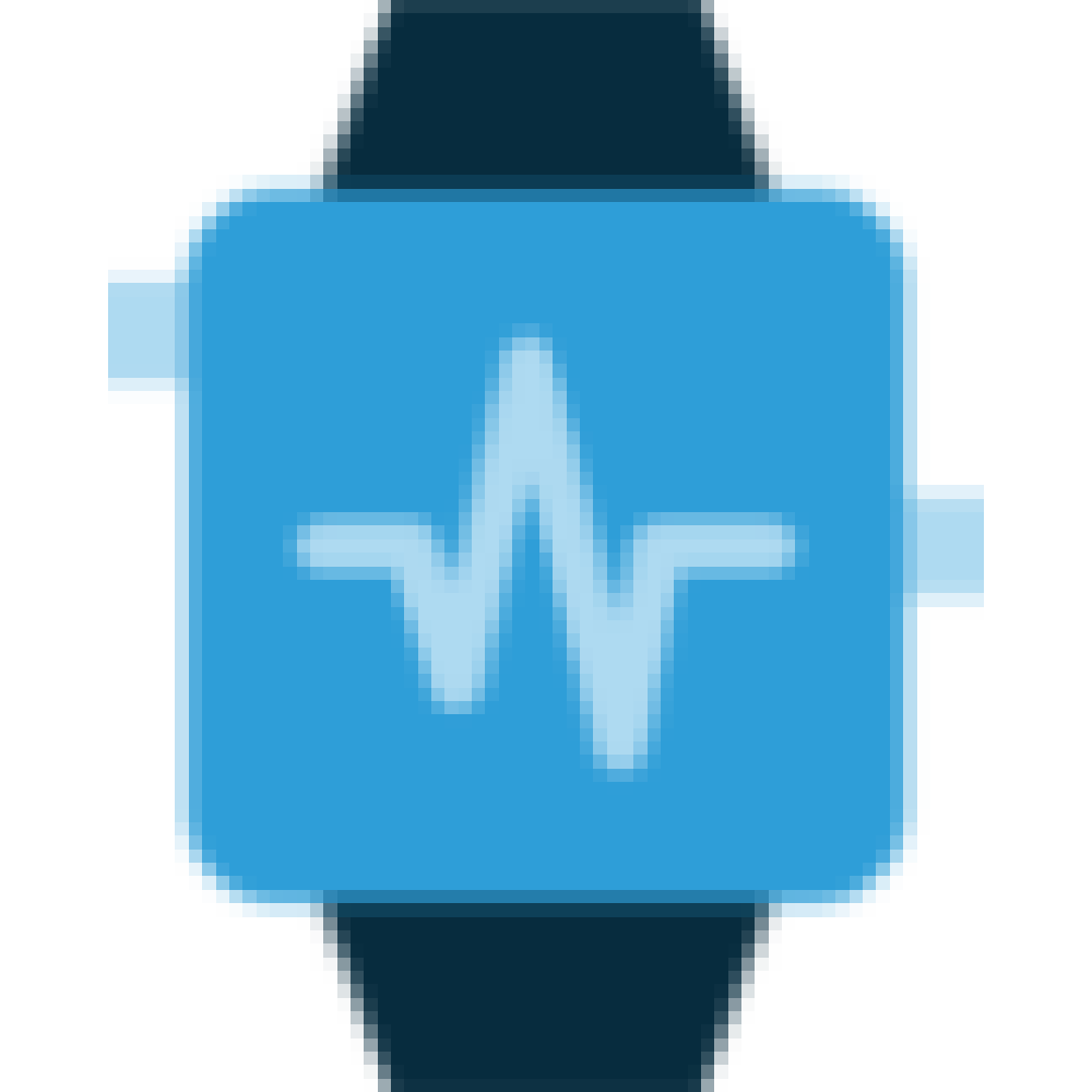 Illustrated icon of a smart watch conveying commitments to physical and mental wellness as part of Turnberry's benefits package